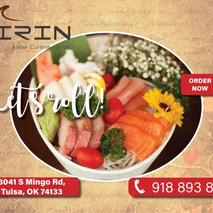 Indulge in the joy of Christmas with our exquisite selection of sushi and tantalizing Asian delights.