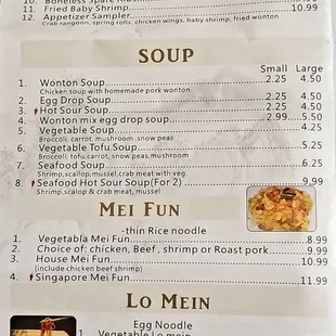 Current menu 1/2022