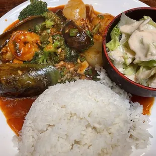 Happy Family lunch entree.
