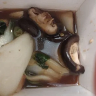bok choy with mushrooms