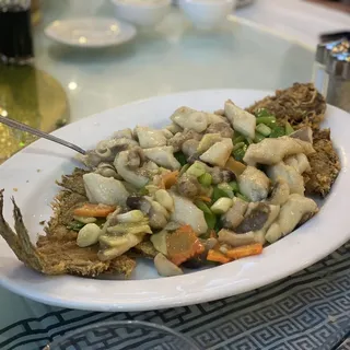 SF127. Crisp Flounder Fillet with Vegetable