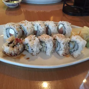 Philly roll and shrimp tempura