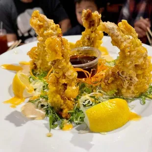 a plate of fried shrimp