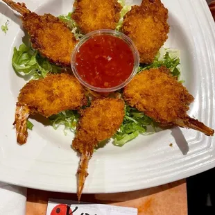 a plate of fried shrimp