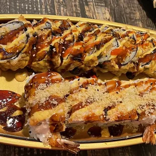 16. Spicy Girl Roll and 3. Rocky Shrimp Roll