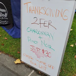 a sign for thanksgiving