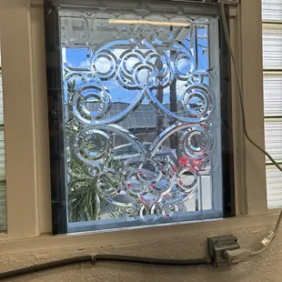 Beautiful etched glass