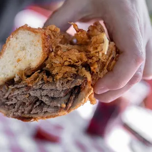 Tri-Tip Sammich cross-section