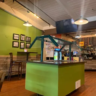 the interior of the restaurant