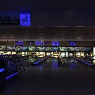 Saturday night glow bowling
