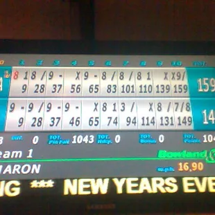 The one and only time I beat my dad at bowling. (Yes, I had to document it)