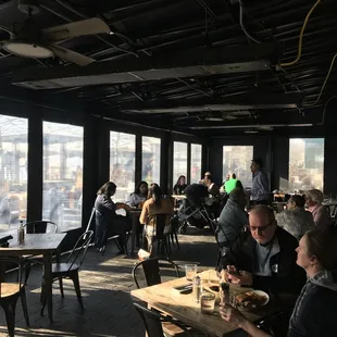 people sitting at tables