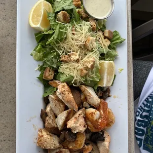 Seafood Caesar salad