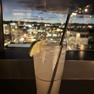 Toki-oh. Suntory whiskey, yuzu, grow street orange liquer, soda, lime