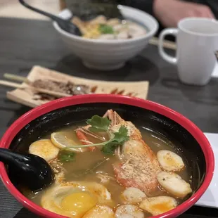 Sweet &amp; Sour Seafood Ramen. Shrimp was huge. Its good but was it worth $20?