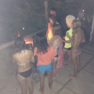 Great area over looking the river for grilling