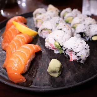Salmon, California Roll, Avocado Roll