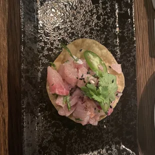 Hamachi Tostadas