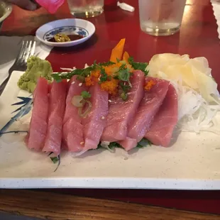Blue fin tuna sashimi