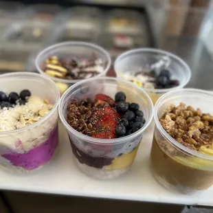 a variety of desserts