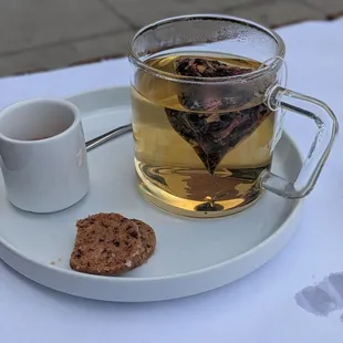 Rosemary mint tea. Cookies are amazing