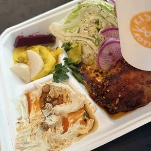 Quartet Chicken Plate (Dark)  Hibiscus Cooler