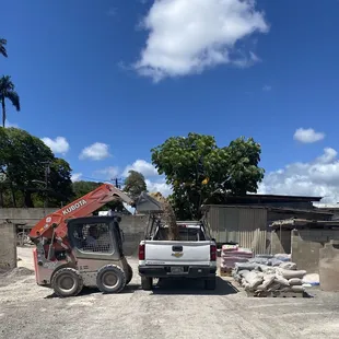5/14/22. Truck is being loaded with sand cost per scoop!