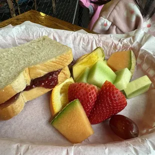 Kids PBJ with fruit