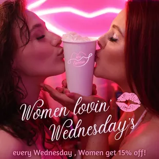 This one is for you ladies! Enjoy 15% off every Wednesday!!