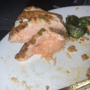 Undercooked salmon