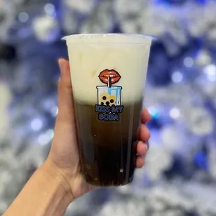 Jasmine Green Milk Tea with boba