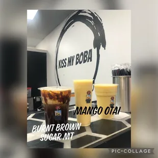 two drinks on a counter