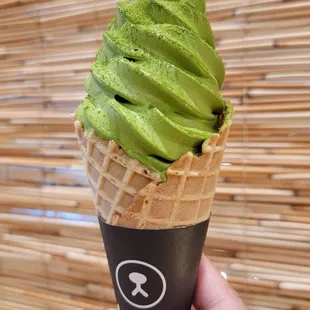 Matcha Soft Serve made with the good stuff: ceremonial grade matcha!