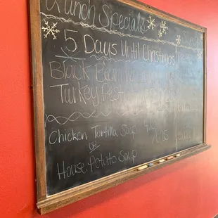 Menu specials board