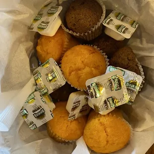 Your welcome gift of muffins