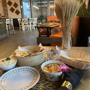 Chicken tikka masala combo garlic naan and rice :)