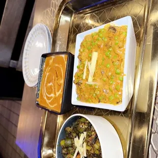 Dal Makhani Bhindi Masala Mashroom Matar