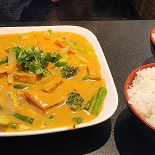 Vegetable curry with extra helping of rice!