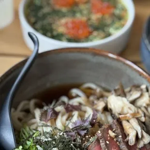 Beef tataki udon