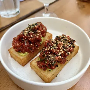 Beef tartare was good wish it had a bit more flavor.