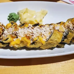 a plate of sushi
