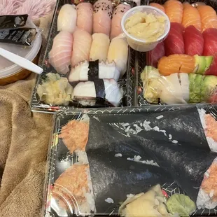Sushi Special Dinner, Spicy Tuna Hand Roll, Hot and Sour Soup