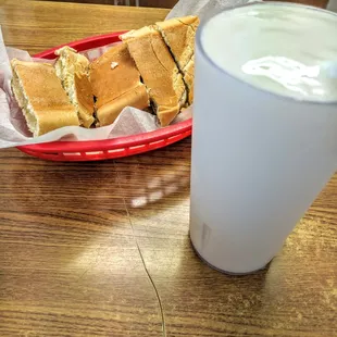 Guanabana Shake and Complimentary Bread w/ Butter