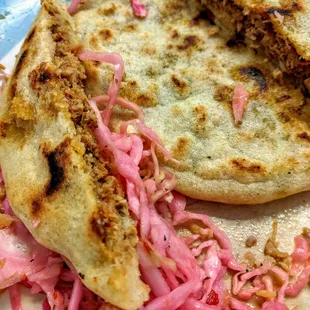 Best Pupusas with &quot;Curtido&quot; (Cole Slaw with Vinegar)