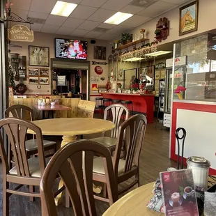 Inside the quaint diner. Perfect small town vibe