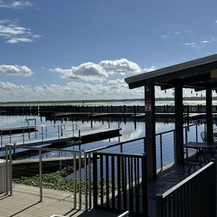 View of docks and water