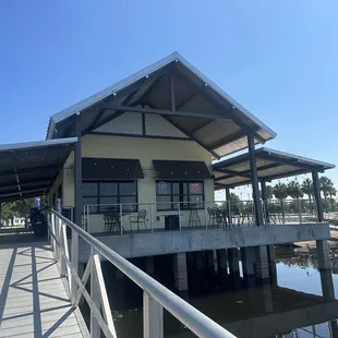 View of the establishment from the water