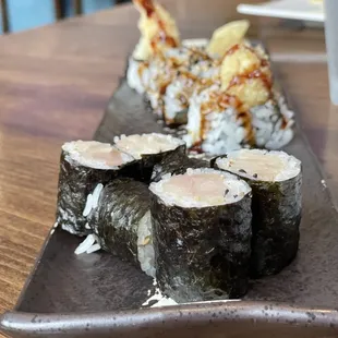 8 Pieces Shrimp Tempura Roll Yellowtail Roll