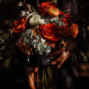 Moody and beautiful bridal bouquet