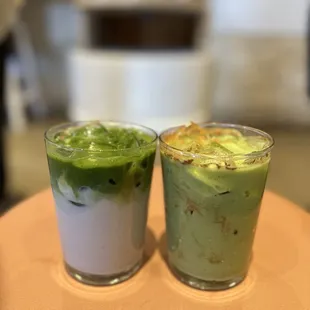 Left: Lavender Fields Right: Horchata Matcha